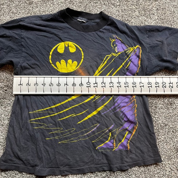 Vintage Batman T Shirt 90s DC Comics Black Graphic Tee Men's Large - Picture 3 of 5